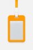 Держатель для карт с шнурком &quot;Clear color&quot;, orange (11*7 см) 