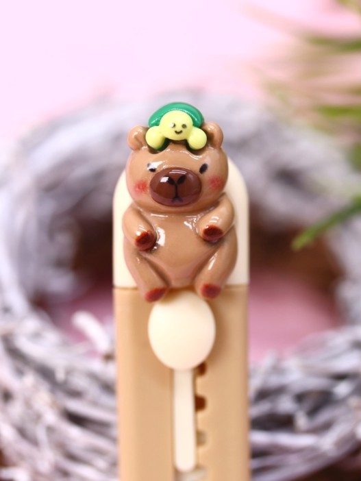 Канцелярский нож &quot;Capybara turtle&quot;, brown 