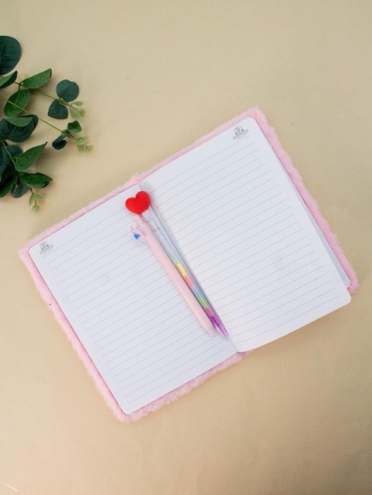 Блокнот плюшевый «Cat dress», pink, 21,5х15 см, плотность 70 гр. 