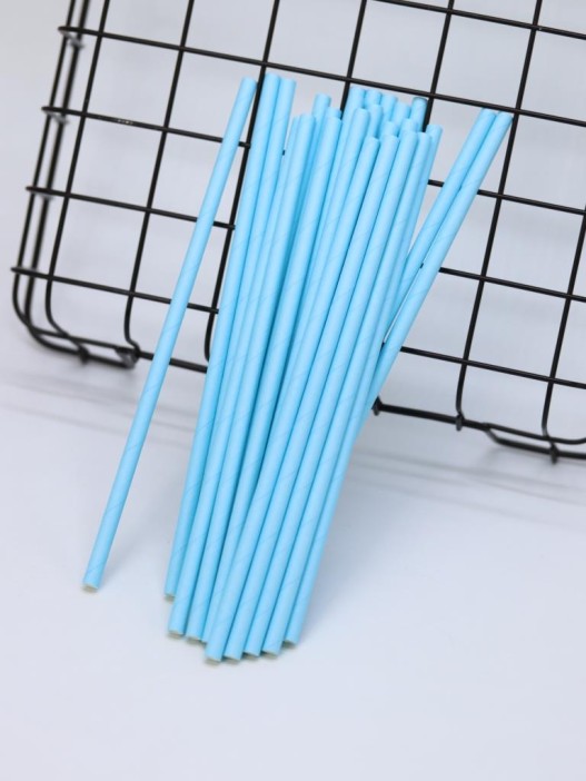 Трубочки одноразовые для напитков 25 шт. &quot;Party go&quot;, blue (197 мм) 