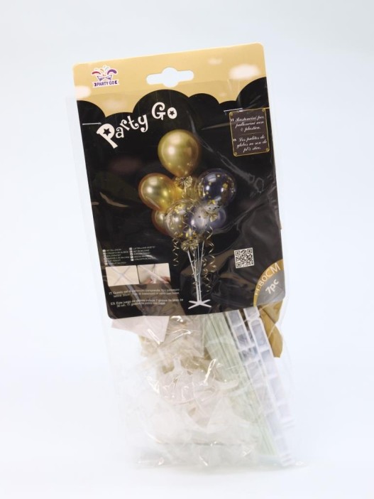 Набор воздушных шаров 7 шт. + стойка 110 см &quot;Golden glow&quot; 