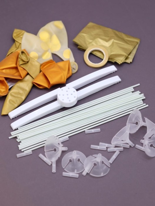 Набор воздушных шаров 7 шт. + стойка 110 см &quot;Golden glow&quot; 