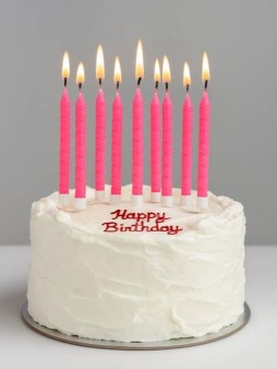 Набор свечей 10 шт. "Happy moments", pink (9 см)