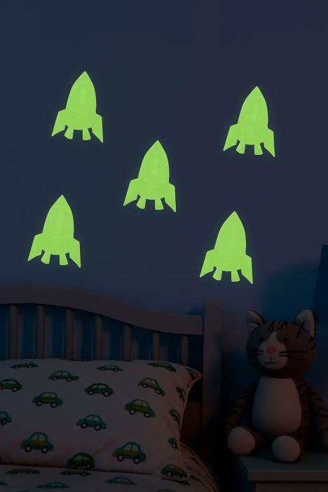 Наклейки светящиеся &quot;Ракета&quot;, 12*16 см 