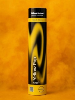 Цветной дым "Yellow Pop", желтый, калибр 0,8", 60сек, 16см)