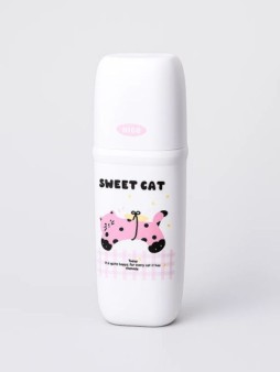 Контейнер для зубных щеток / кистей "Nice plaid", pink, пластик (7*5*20.5 см)