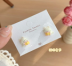 Серьги-клипсы GIRLY "Кот-читатель", белые