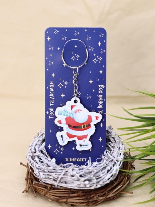 Брелок ECO из дерева &quot;Хо-хо-хо&quot; 