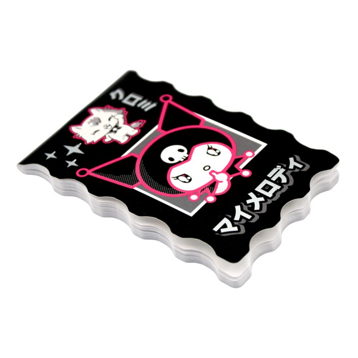 Блокнот фигурный А7 "Куроми-2", 40л, на скрепке, тиснение серебряной фольгой 