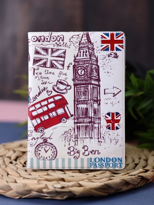 ОБЛОЖКА ДЛЯ ПАСПОРТА LONDON VINTAGE, плотность 600 мкм 