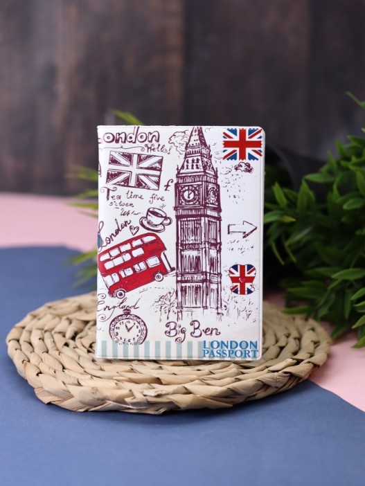 ОБЛОЖКА ДЛЯ ПАСПОРТА LONDON VINTAGE, плотность 600 мкм 