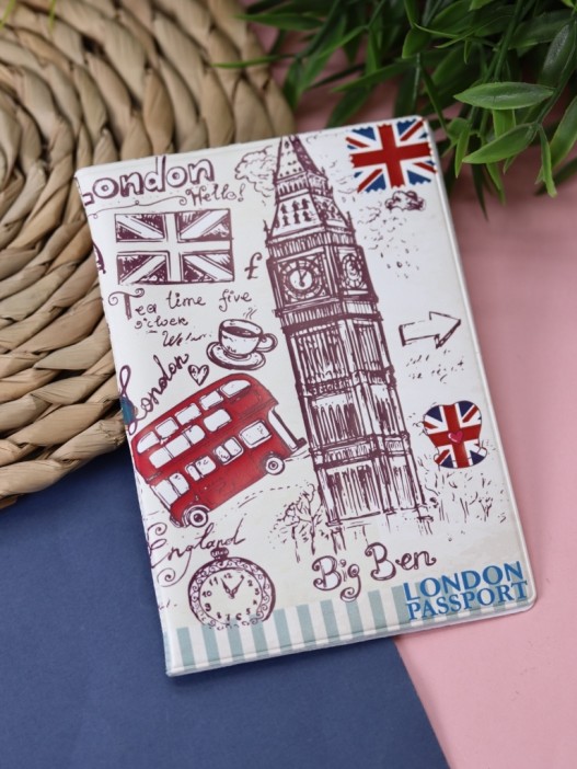 ОБЛОЖКА ДЛЯ ПАСПОРТА LONDON VINTAGE, плотность 600 мкм 