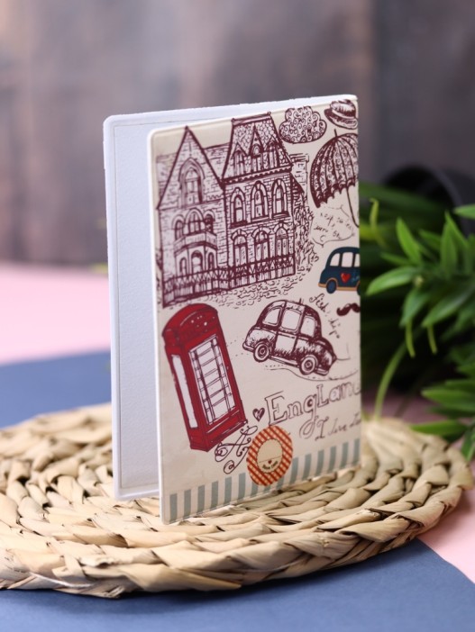 ОБЛОЖКА ДЛЯ ПАСПОРТА LONDON VINTAGE, плотность 600 мкм 