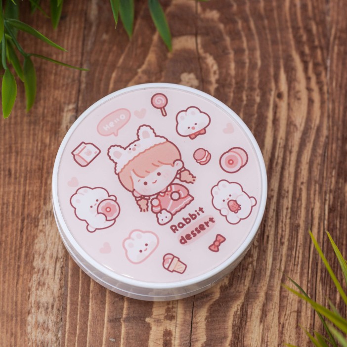 Контейнер для линз &quot;Girlin hat rabbit&quot;, pink 