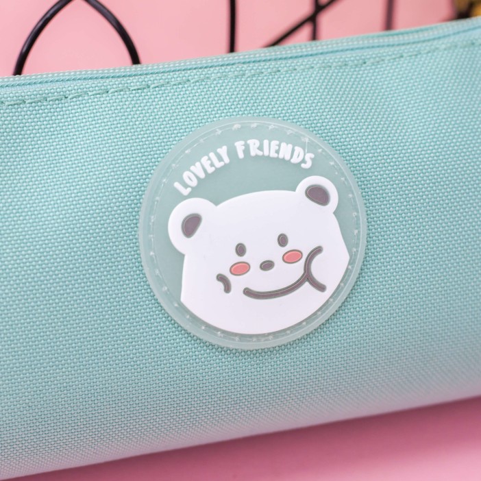 Пенал "Head bear", green 