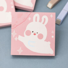 Блок для заметок "Cute hare", pink