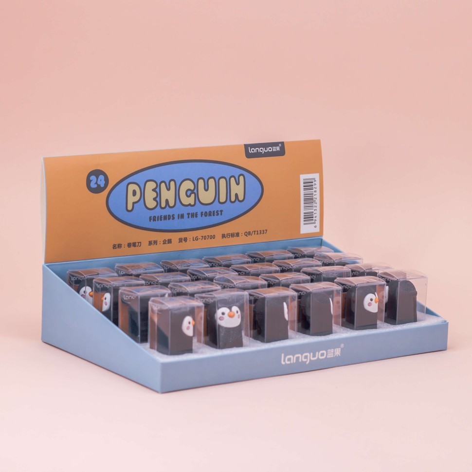 Точилка для карандашей "Penguin", шоу-бокс 24 шт.