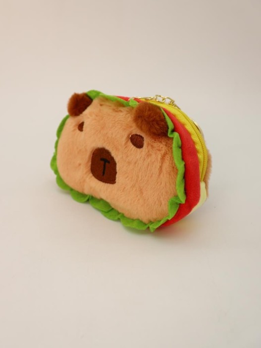 Плюшевый брелок - кошелек &quot;Capyhamburger&quot;, mix 