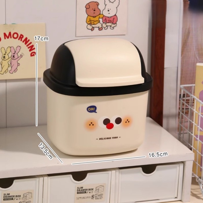 Мусорное ведро настольное «Delicious food», white (17*16.5 см) 