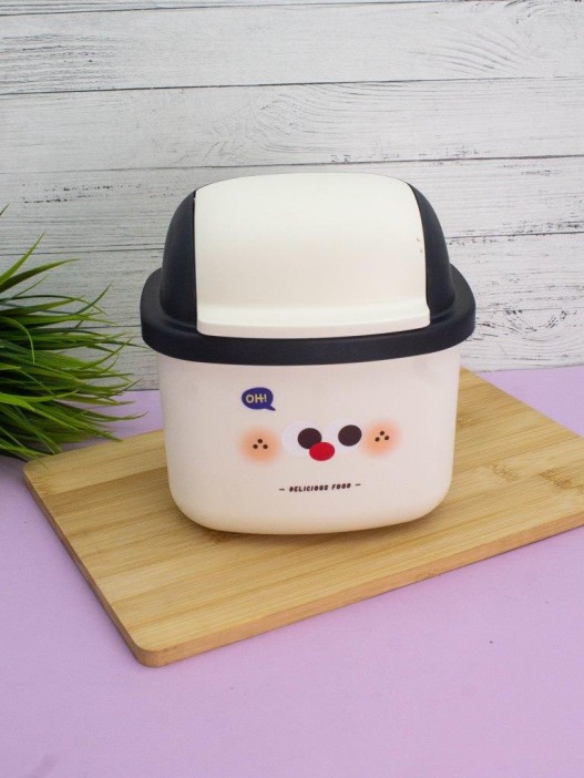 Мусорное ведро настольное «Delicious food», white (17*16.5 см) 