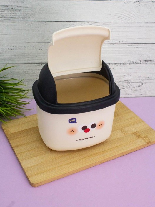 Мусорное ведро настольное «Delicious food», white (17*16.5 см) 