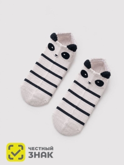 Носки iLikeGift "Панды", коричневые, мужские/женские евро размер 35-41