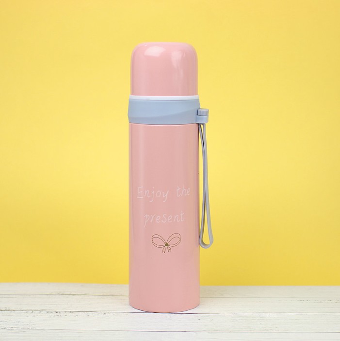 Термос &quot;Enjoy the present&quot;, pink (500ml) 