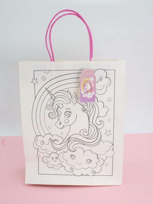 Пакет подарочный крафтовый «Coloring book», smile cloud (26*32*12) 