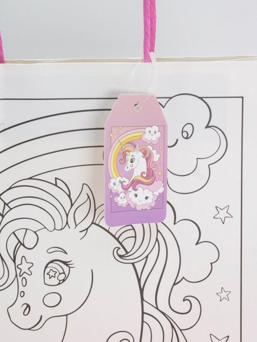 Пакет подарочный крафтовый «Coloring book», smile cloud (26*32*12) 