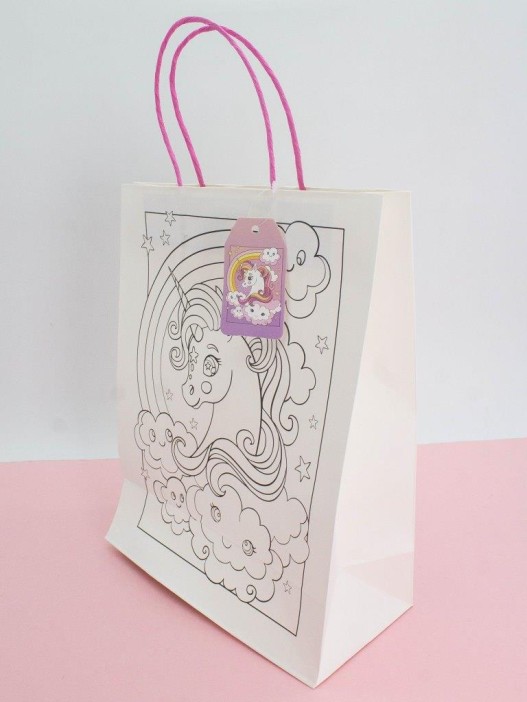 Пакет подарочный крафтовый «Coloring book», smile cloud (26*32*12) 