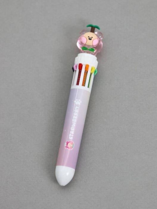 Разноцветная ручка 10 в 1 &quot;Crystal Dudu Bear, purple pen&quot; 