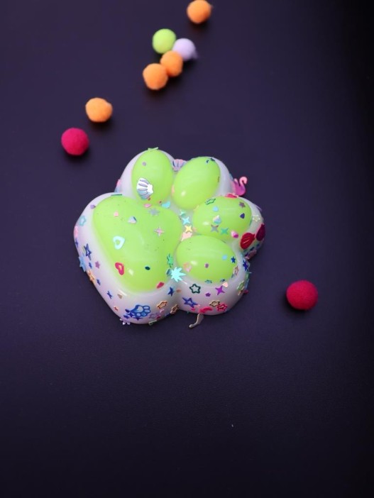 Мялка - антистресс «Нежная Таба ЛАПКА», жёлтая 