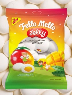 Жевательный зефир c начинкой "FELLO MELLO" JELLY СО ВКУСОМ МАНГО, 55 гр