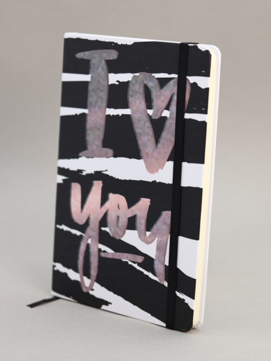 Блокнот (А5) &quot;I love you metallic&quot;, black (14.5*21) 