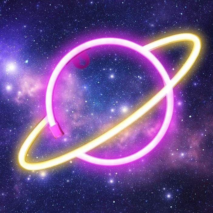 Неоновый подвесной ночник «Planet», USB, свечение mix (35х13 см) 