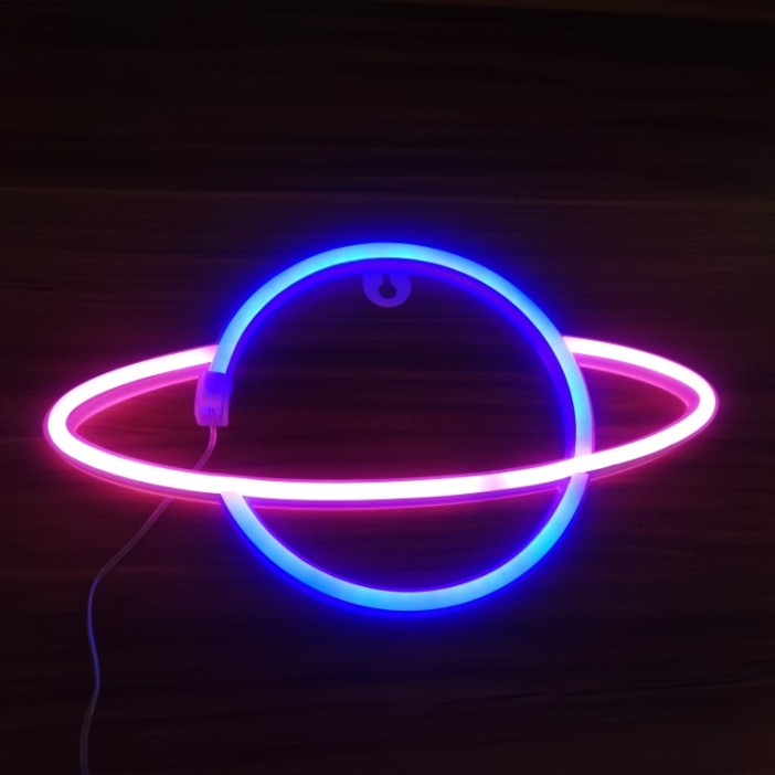 Неоновый подвесной ночник «Planet», USB, свечение mix (35х13 см) 