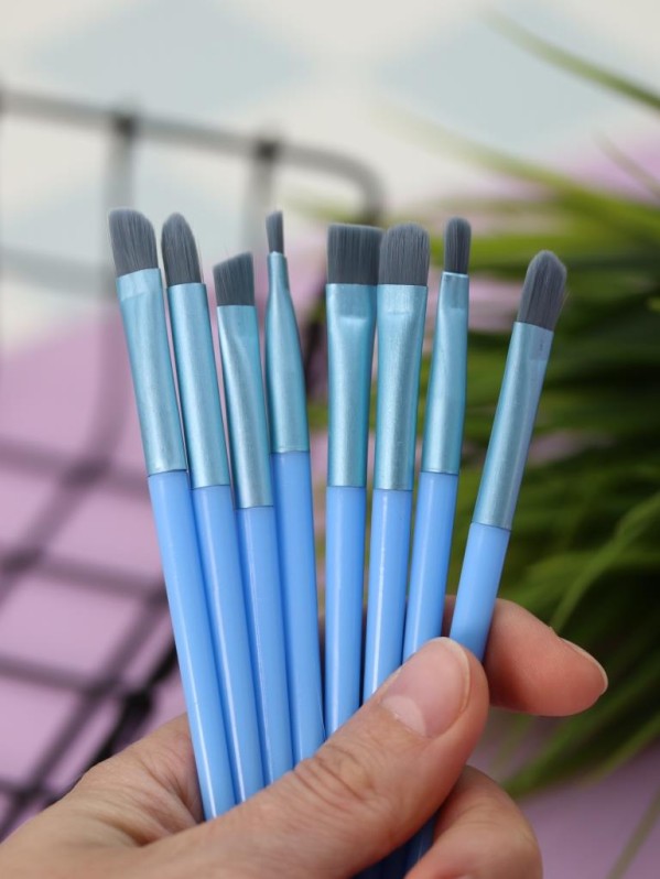 Набор кистей для макияжа "Магия 13", 13 кистей, синий