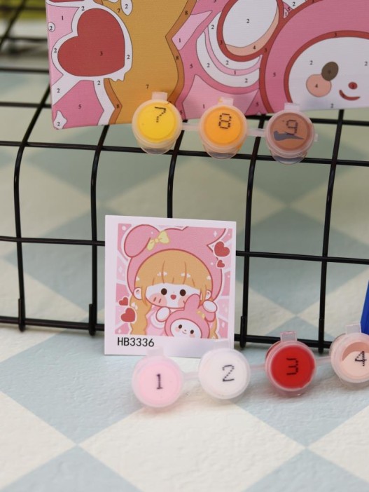 Картина по номерам на подрамнике Draw Me! «Red-haired girl», (20*20 см) 