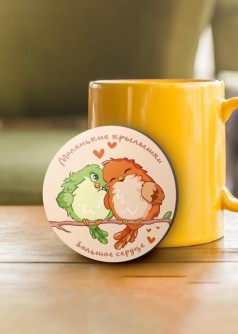 Подставка под горячее iLikeGift «Маленькие крылышки, большое сердце», 9 см