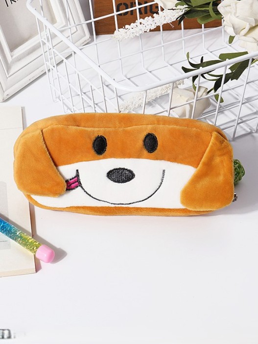 Пенал плюшевый &quot;Red dog&quot;, orange (20*10 см) 