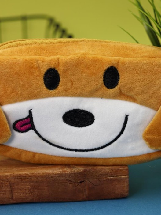 Пенал плюшевый &quot;Red dog&quot;, orange (20*10 см) 