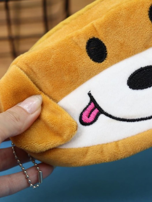 Пенал плюшевый &quot;Red dog&quot;, orange (20*10 см) 