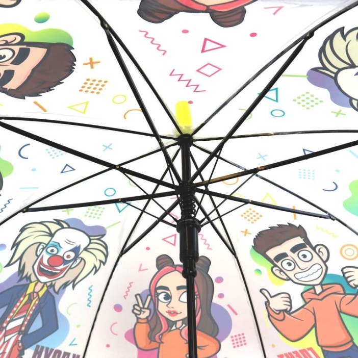 Прозрачный зонт для детей &quot;Влад А4-2&quot;, полуавтоматический (L=68 см, D=84 см) 