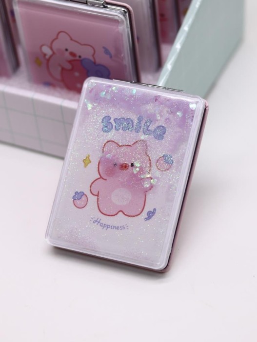 Зеркало шейкер раскладное &quot;Smile pig&quot;, белое, 8*6 см 