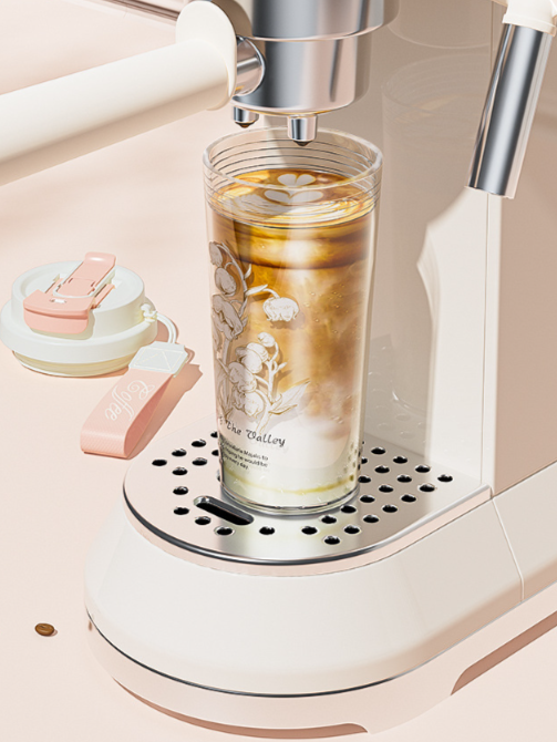 Тамблер "Coffee nearby", pink (600 мл)
