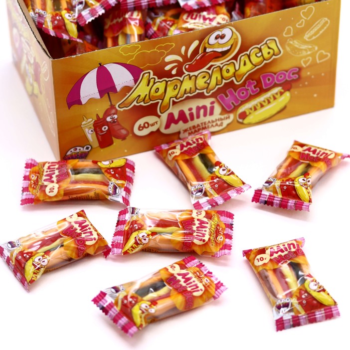Жевательный мармелад «Мармеладсы mini HOTDOG», 60 шт. 