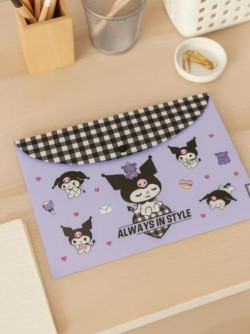 Папка-конверт на кнопке А4 "Куроми-2", 160 мкм, пластик