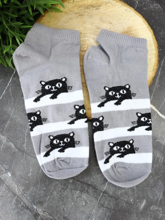 Носки женские "Black cat", р. 35-40, цвет серый 