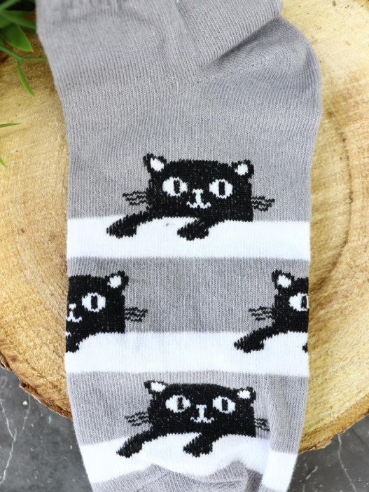 Носки женские "Black cat", р. 35-40, цвет серый 