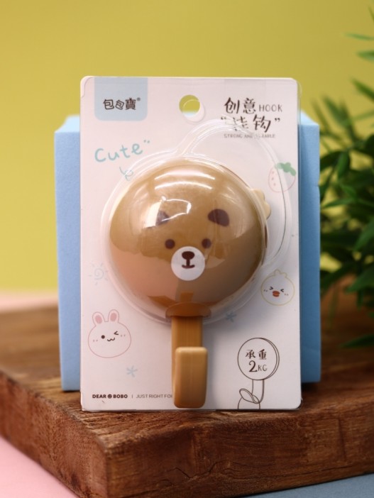 Крючок на липучке «Hello bear», brown 